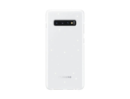 Твърди гърбове Твърди гърбове за Samsung Луксозен интерактивен гръб оригинален LED COVER EF-KG975CWEG за Samsung Galaxy S10 Plus G975 бял 